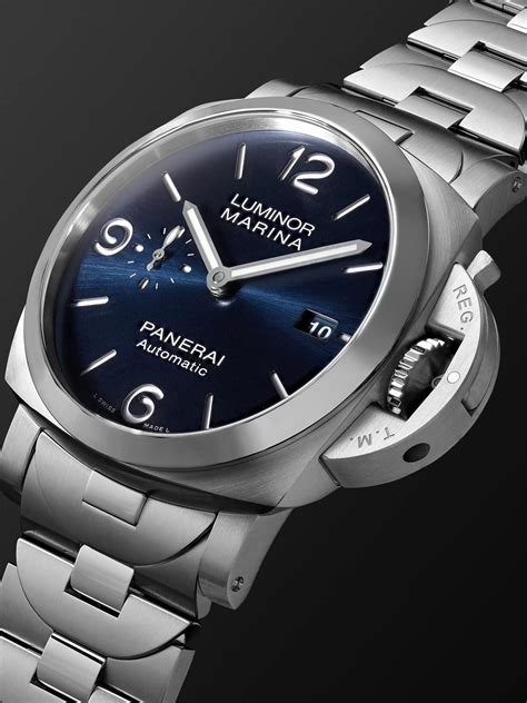 panerai luminor automatic blue|pre owned panerai luminor marina.